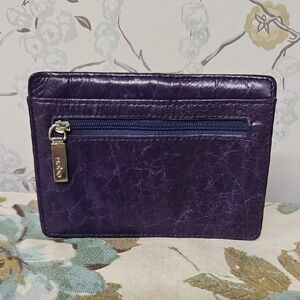 HOBO Deep Purple Leather Card Holder